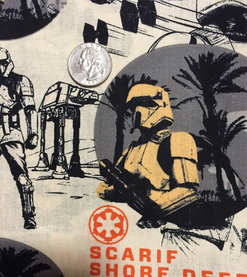 Tela de algodón Star Wars ROGUE ONE - 3 telas, 1/8 yarda (9x22) de cada una incluida Foto 3 de 4