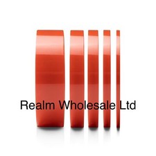 Double Sided Tape Super Sticky Clear Red Strong 5m Craft DIY Roll 3 6 9 12 25mm