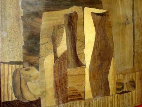 SIGNED ~ KADAR ~ 7 7/8" X 11 1/2" / WOOD INLAY - Picture 10 of 10