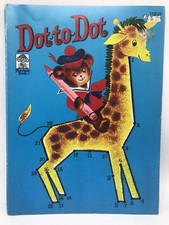 Vintage 1962 Dot to Dot Coloring Book Bear Connect the Dots Merrigold