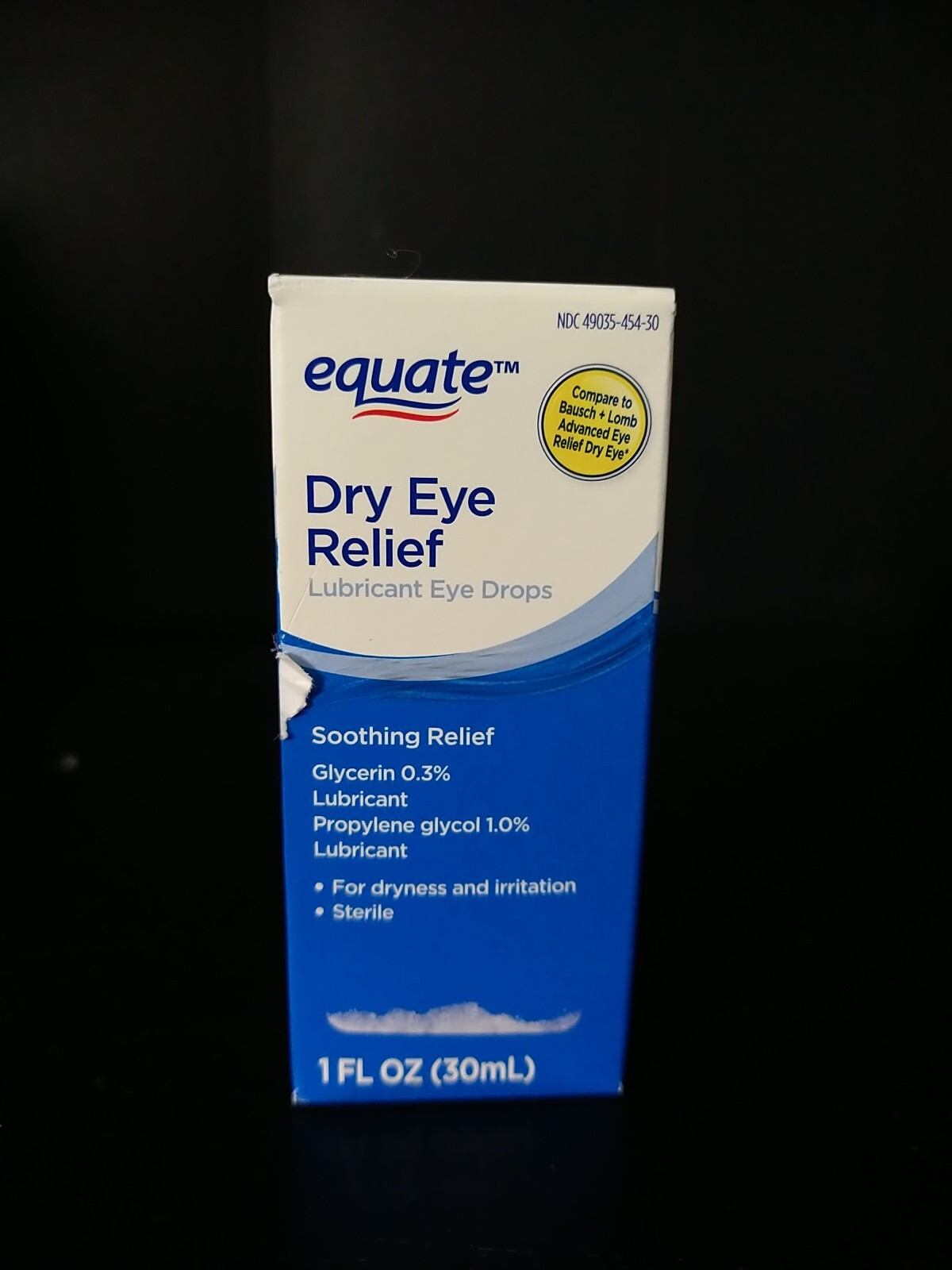 Equate Lubricant Eye Drops for Dry Eye Relief, 1 oz Exp 01/2025