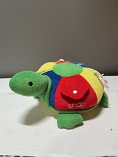 Vtg. EDEN Teach and Play Turtle Primary Colors Terry Cloth Plush Stuffed Animal