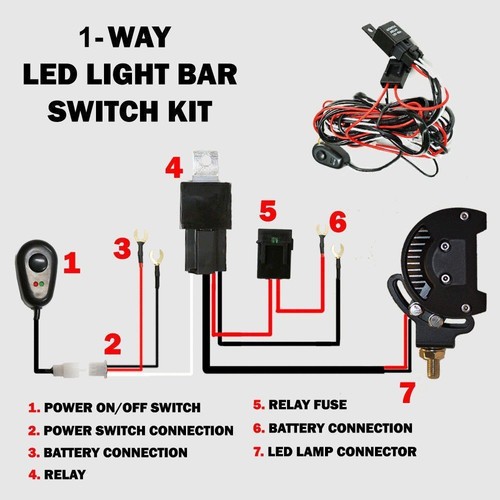 7" Round LED Work Light Combo Pods Off road Light Fog Driving Lamp + Wiring Kit - Foto 15 di 15