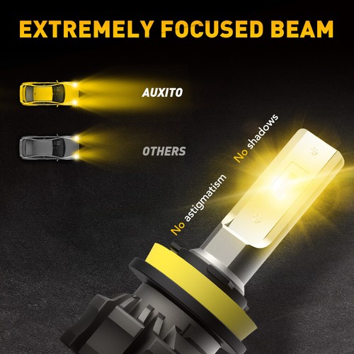 H11 LED Foglight Bulbs Bright Light High Low Beam Kit Super 6000k White 10000LM - Picture 12 of 67