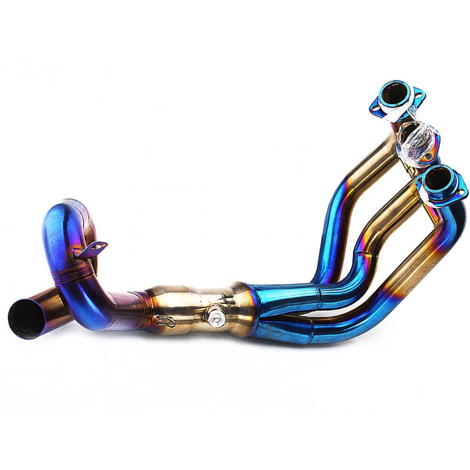 Silenciadores de tubo de enlace sistema de escape completo para motocicleta Yamaha MT-09 FZ09 XSR900 Foto 3 de 4