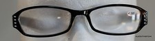 Reading Glasses Black Rhinestone corners Plastic Frame by NYS America