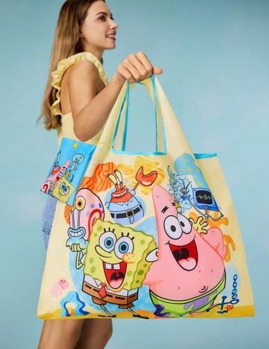 New 20” SPONGEBOB SQUAREPANTS Handbag PATRICK Purse MR CRABS Tote GYM Bag GARY - Picture 3 of 7