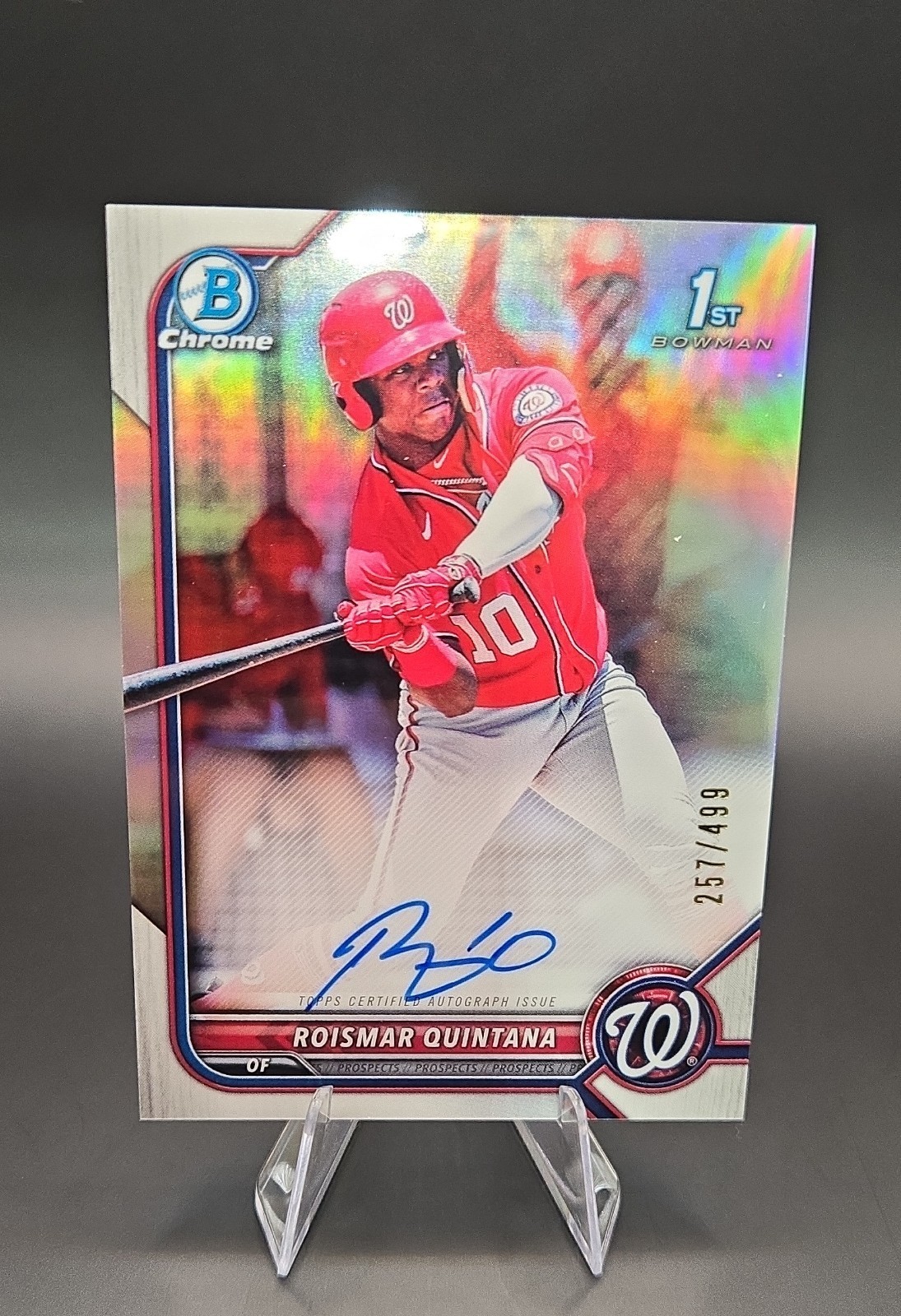 2022 Bowman - Chrome Prospect Autographs Roismar Quintana #CPA-RQ Refractor /499