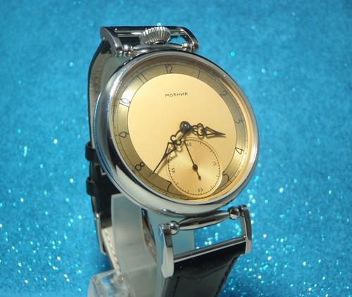 MOLNIYA Vintage USSR Excellent Watch Mechanical Serviced Visible Mechanism - Picture 5 of 10