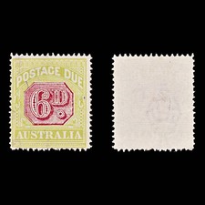 8666: Australie SGD97 6d Vert & Rose 1922 Sc#J56 MiP48A Neuf MNG C£26
