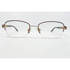 Sophia Loren Beau Rivage 63 Eyeglasses Womens Burgundy Gold Filigree 50-18-135