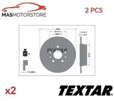 BREMSSCHEIBEN SATZ PAAR HINTEN TEXTAR 92337703 2PCS A FÜR NISSAN JUKE DIG-T 117