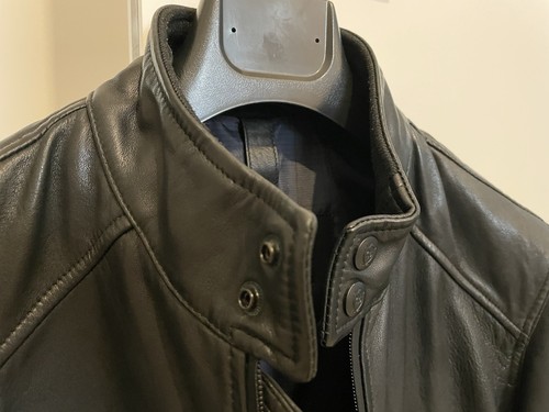 Massimo Dutti Herren Lederjacke Grösse M Schwarz - Bild 4 von 10
