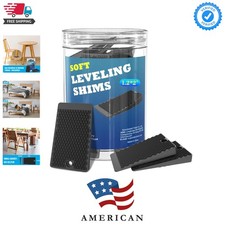 Furniture Levelers, 32 Piece Jar 2 , Rubber Shims for Leveling, Black Wedge f...