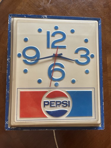 Vintage For Repair Pepsi Clock Merritt Products Model SS 13-16 Advertising Sign