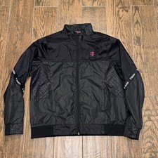 T-Mobile Womens Cell Phone Employee Full Zip Black Woven Jacket Uniform Medium