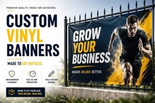Custom Vinyl Banner Outdoor Waterproof UV Resistant 13oz Heavy Duty Made in USA