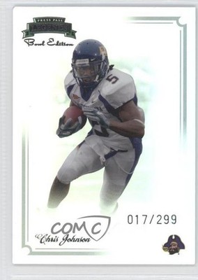 2008 Press Pass Legends Bowl Edition 17/299 Chris Johnson #13 Rookie RC 9b4