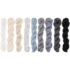 9 Pcs Sashiko Thread Sashiko Skein 100 M 9 ColorsGrey Theme Cotton Embroidery...