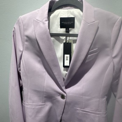 NWT Banana Republic Lilac Classic Blazer Size 0 Retail $198 Pastel Purple
