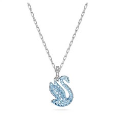 Swarovski Swan pendant Swan Small Blue Rhodium plated 5680422