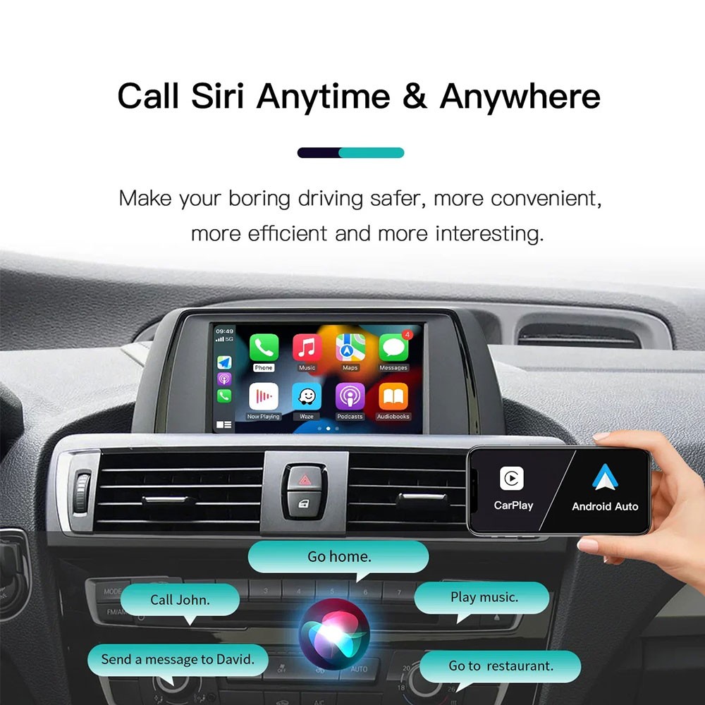 Wireless CarPlay Android Auto Retrofit Module For BMW i8 I12 2014-2017 with NBT