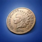 1876 Indian Head Cent Penny, XF. Semi-Key, Liberty & Feathers, Great Details