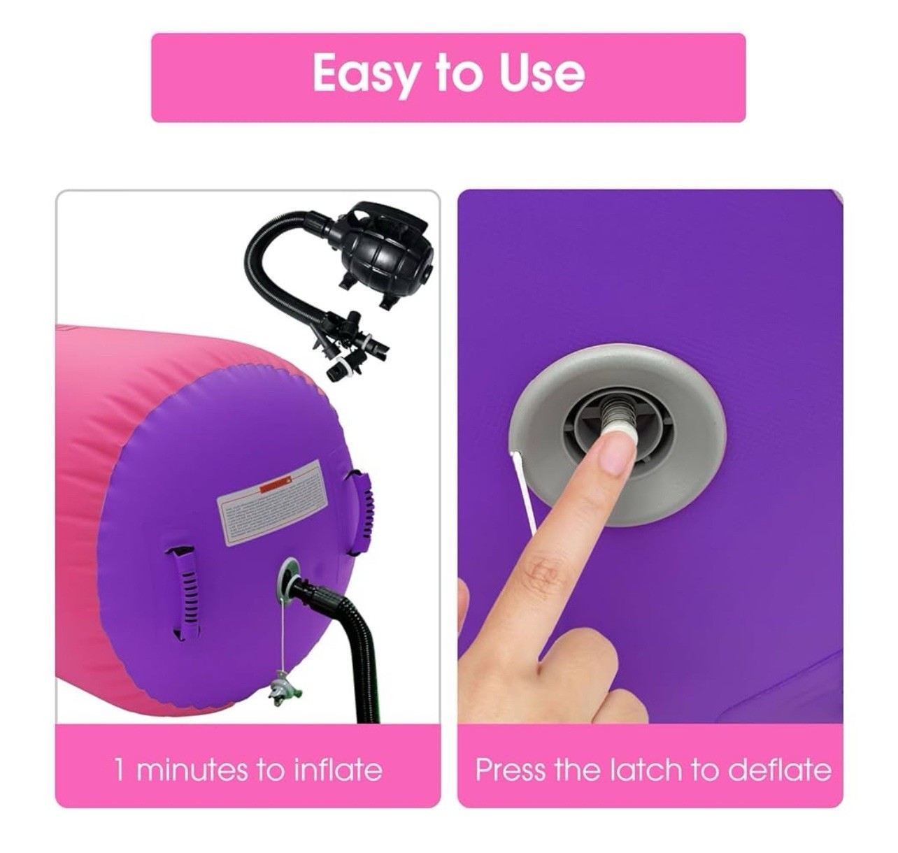 Gymnastics Air Barrel Roller Air Spot, Inflatable Tumbling Mat