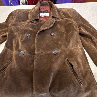 Neiman Marcus XOE New York Brown Button Mid-Length Jacket with Pockets Size XS