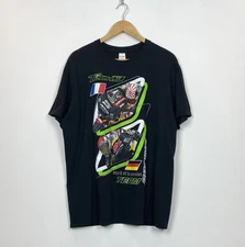 Rare France Germany Yamaha Tech3 Moto Racing Team T-shirt Men’s Size XL Black