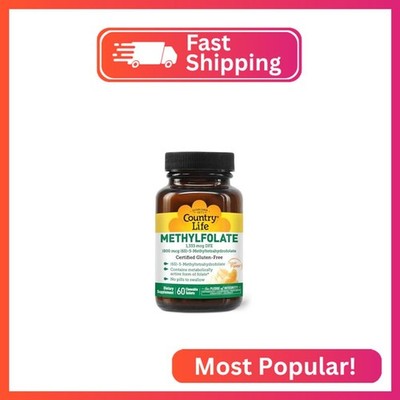Country Life Methylfolate Chewable Tablets - Metabolically Active Folate - Great