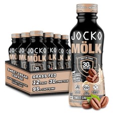 Jocko Fuel M lk 30g Grass Fed Protein Shakes - No Added 12 Fl Oz Pack of 12