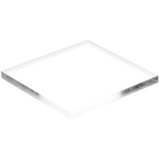 Plymor Clear Acrylic Square Polished Edge Display Base, 3" W x 3" D x 0.25" H
