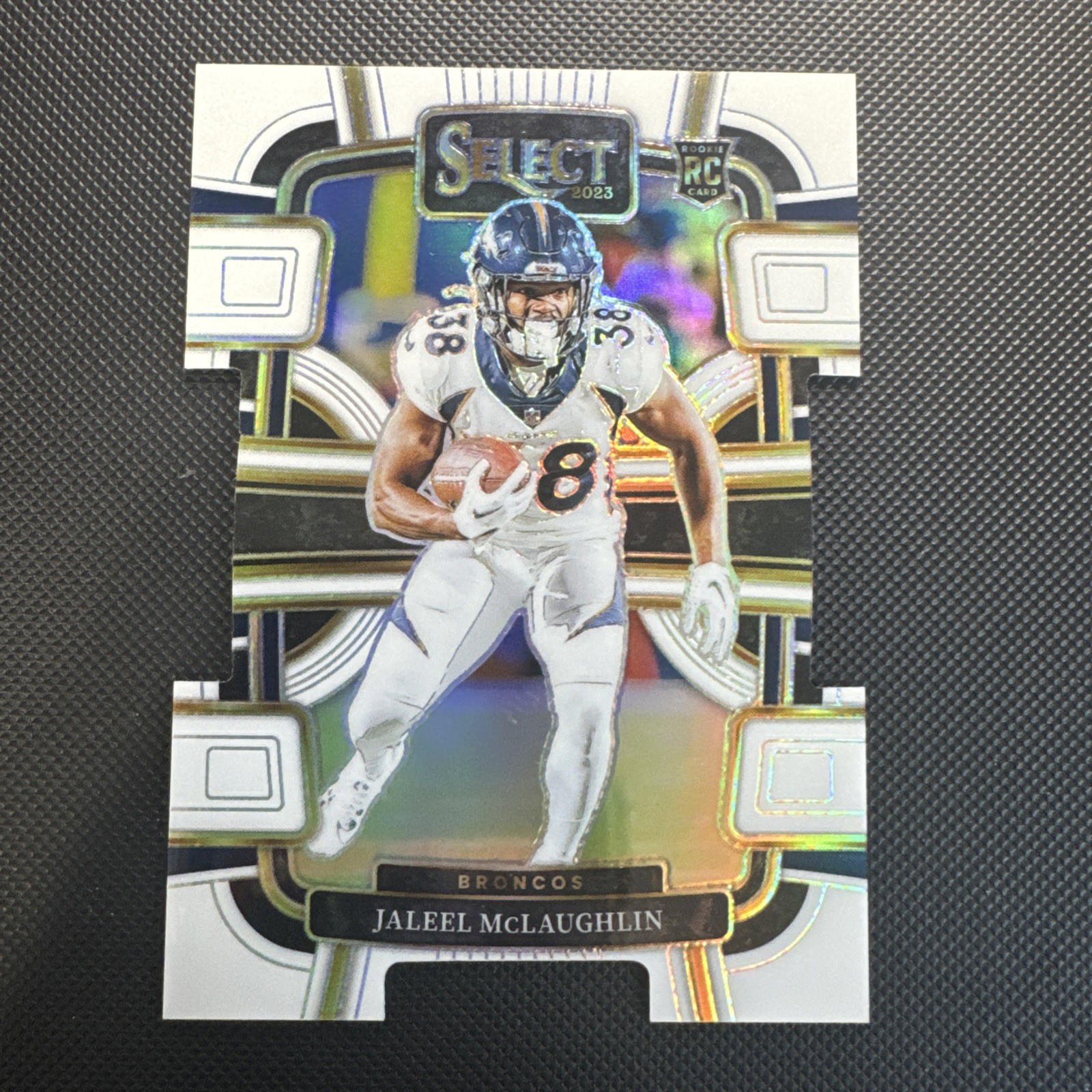 2023 Panini Select Jaleel McLaughlin Concourse White Die-Cut Rookie 98/199 #32