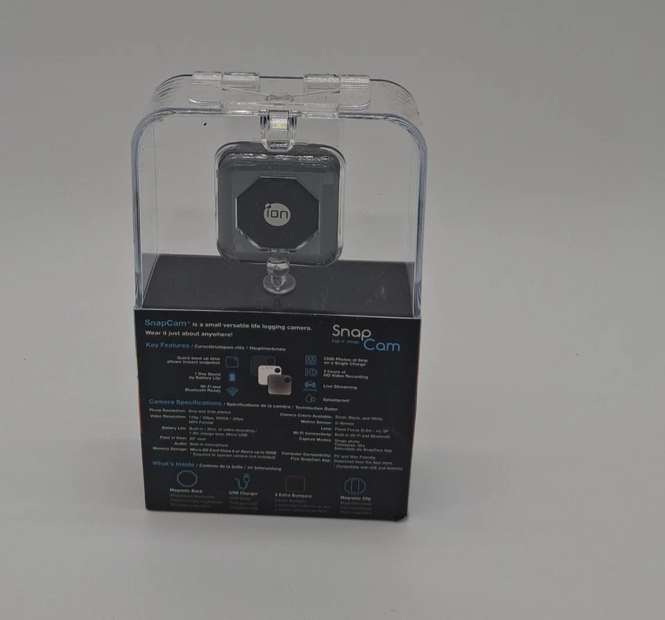 Cámara portátil ION Snap Cam Tap n Snap negra - totalmente nueva 2.500 fotos 1 carga Foto 3 de 4