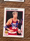 1991-92 1991 NBA Hoops Matt Bullard signed autographed basketball card AUTO