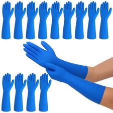 50 Counts 16" Long Disposable Nitrile Gloves Latex Dishwashing Gloves Waterpr...