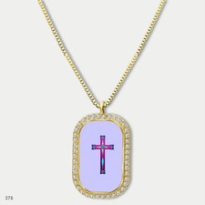 Stunning Colorful Jesus Christ Crucifix Cross Fashion Pendant Necklace Chain Pic