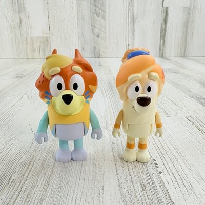 Bluey Aunt Frisky Uncle Rad LOT Ponytail Dog Figure Toy Heeler Extended Family