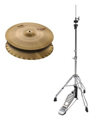 Paiste 2002 15'' Sound Edge Hi-Hat Becken Maschine HiHat Ständer Set Cymbal Stand