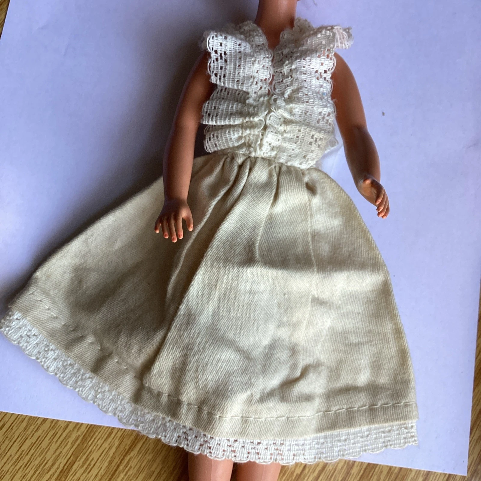 OFF WHITE Sindy Outfit abito lungo bianco sporco