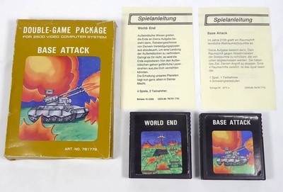 Atari 2600 Spiel in OVP -- WORLD END / BASE ATTACK - 2 in 1 -- PAL -- VCS