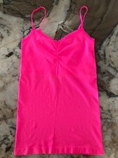 Victoria's Secret Cami Top Hot Pink Elastic Top M Adjustable Strap NWT