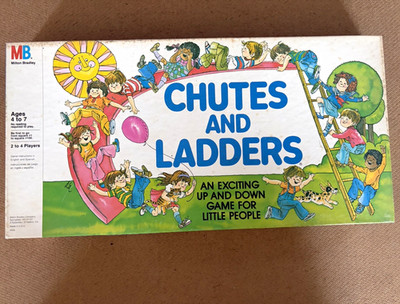 Vintage Milton Bradley Chutes and Ladders 1979 Board Game Set