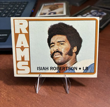 Topps 1972 Isiah Robertson Los Angeles Rams #215 Rookie Football Card. rookie card picture