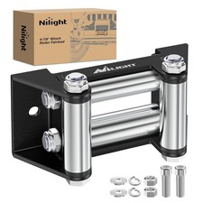 Nilight Winch Fairlead 4-78 Inch 124mm Heavy Duty Winch Roller Fairlead 4-way