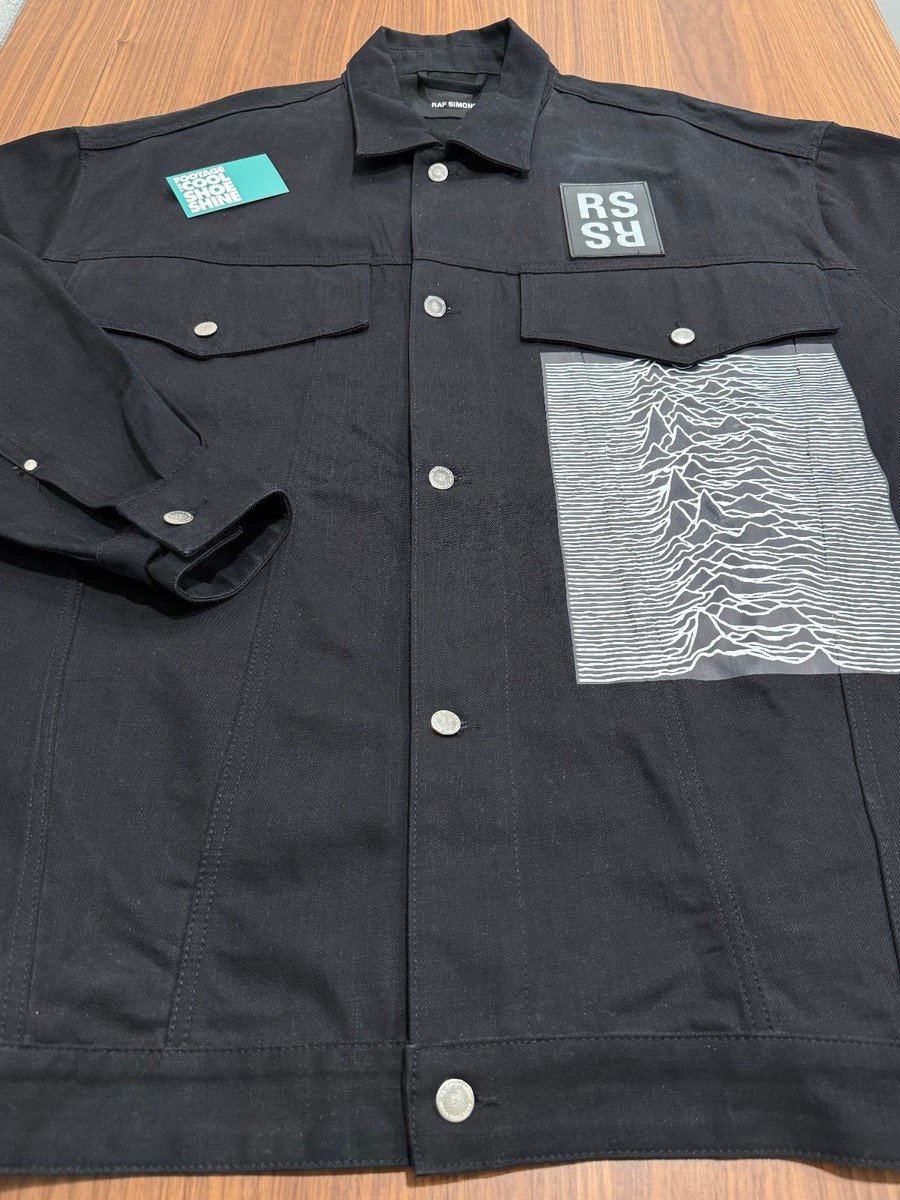RAF SIMONS RS JOY DIVISION SUBSTANCE OVERSIZED DENIM JACKET BLACK