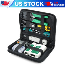 Network Tool Kit with RJ45 Crimper Cable Tester Strippers for Ethernet Cables