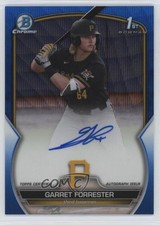 2023 Bowman Draft Chrome Prospect Blue Wave Refractor Garret Forrester Auto 0j5z