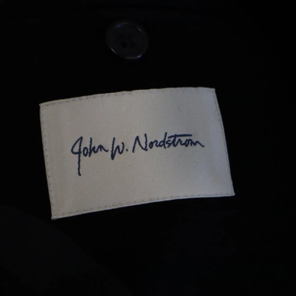 Abrigo John W Nordstrom Para Hombres Lana Cachemira Negro Largo Talla 44R Nuevo Sin Etiquetas Forrado Cálido Foto 4 de 4